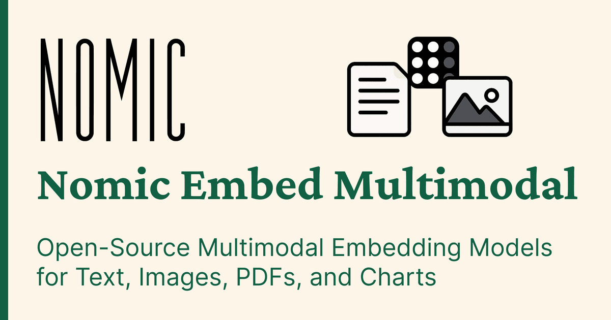 Thumbnail for Nomic Embed Multimodal: State-of-the-Art Multimodal Retrieval